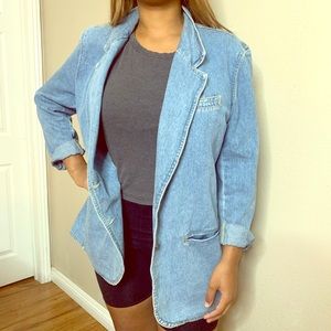 Vintage Oversized Denim Blazer